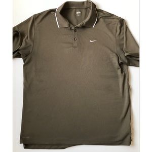 Nike Men’s Taupe Short Sleeve Polo Shirt  XL